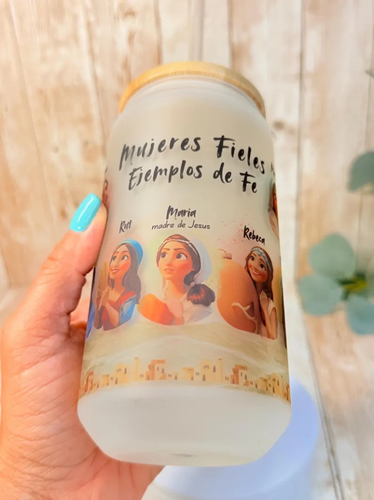 Mujeres Fieles - Vaso de Vidrio Esmerilado